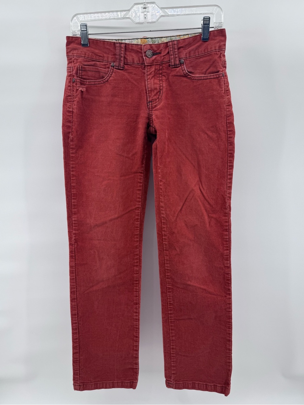 prAna Trinity Corduroy Straight Leg Pants – Rust Brick Red – Size 2